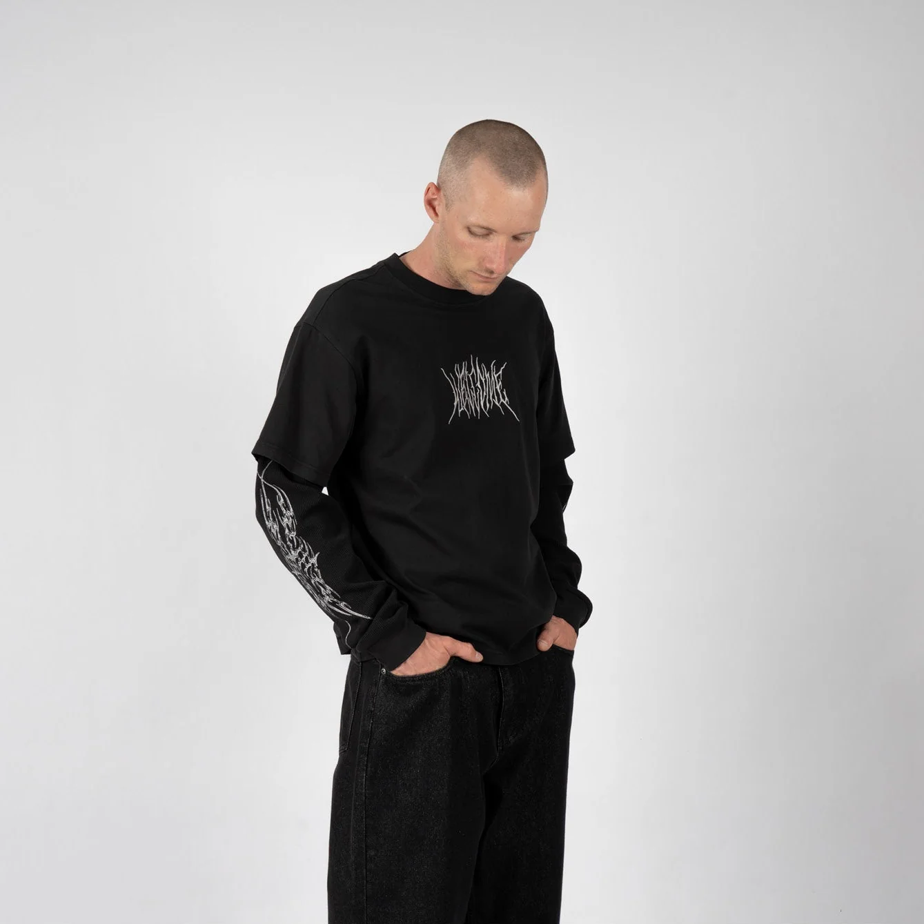 Caste Garment-Dyed Layered Knit - Image 4