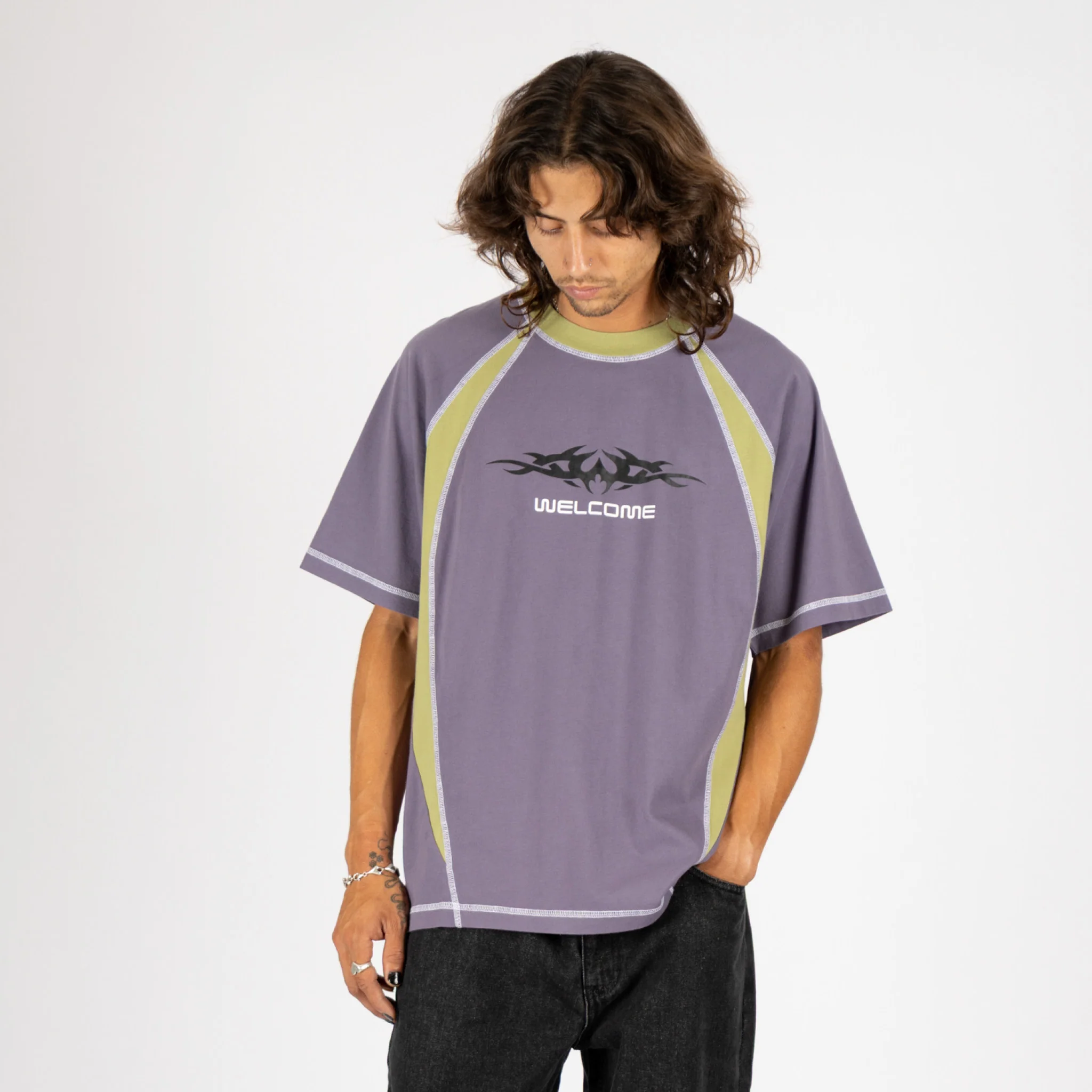 Rash Boxy Paneled Tee - Image 4